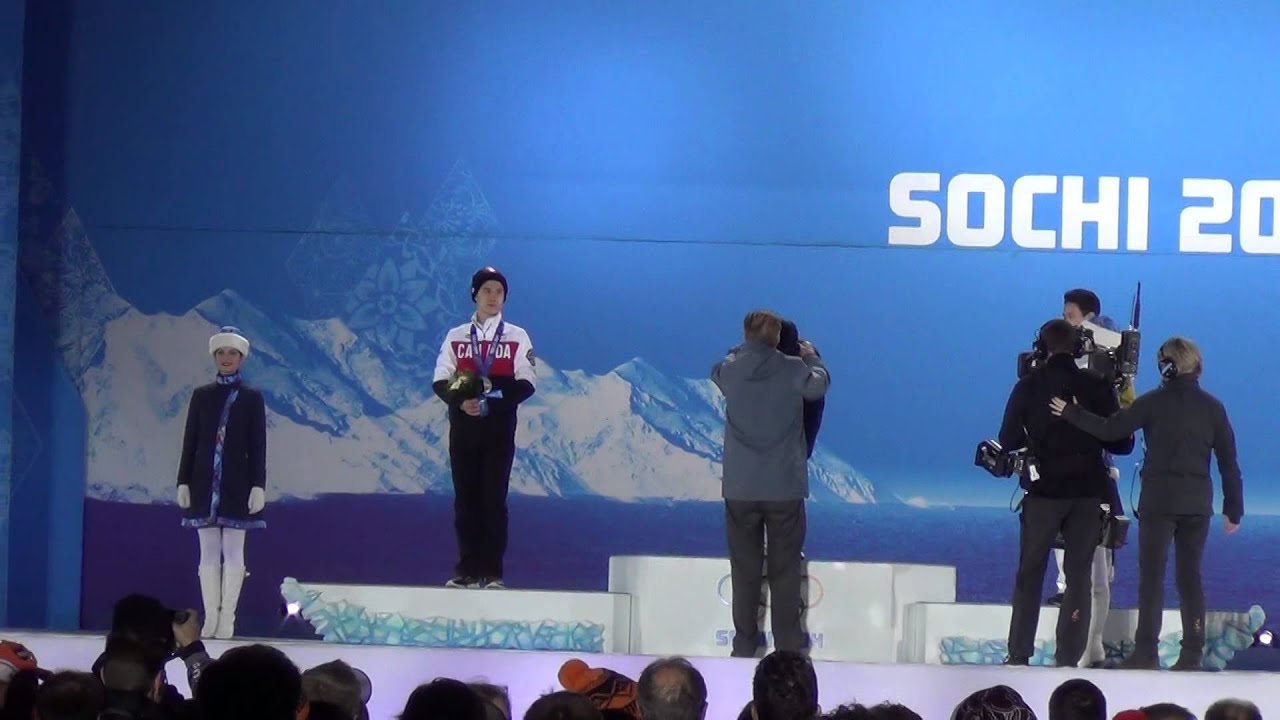 Sochi 2014 Men's medal ceremony: Hanyu, Chan, Ten 00725