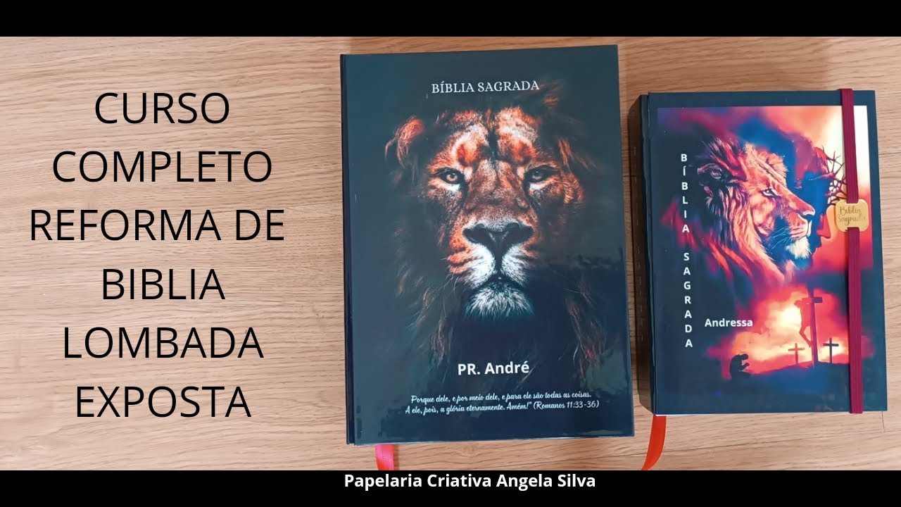 CURSO COMPLETO, REFORMA DE BÍBLIA LOMBADA EXPOSTA. #biblia #impressões