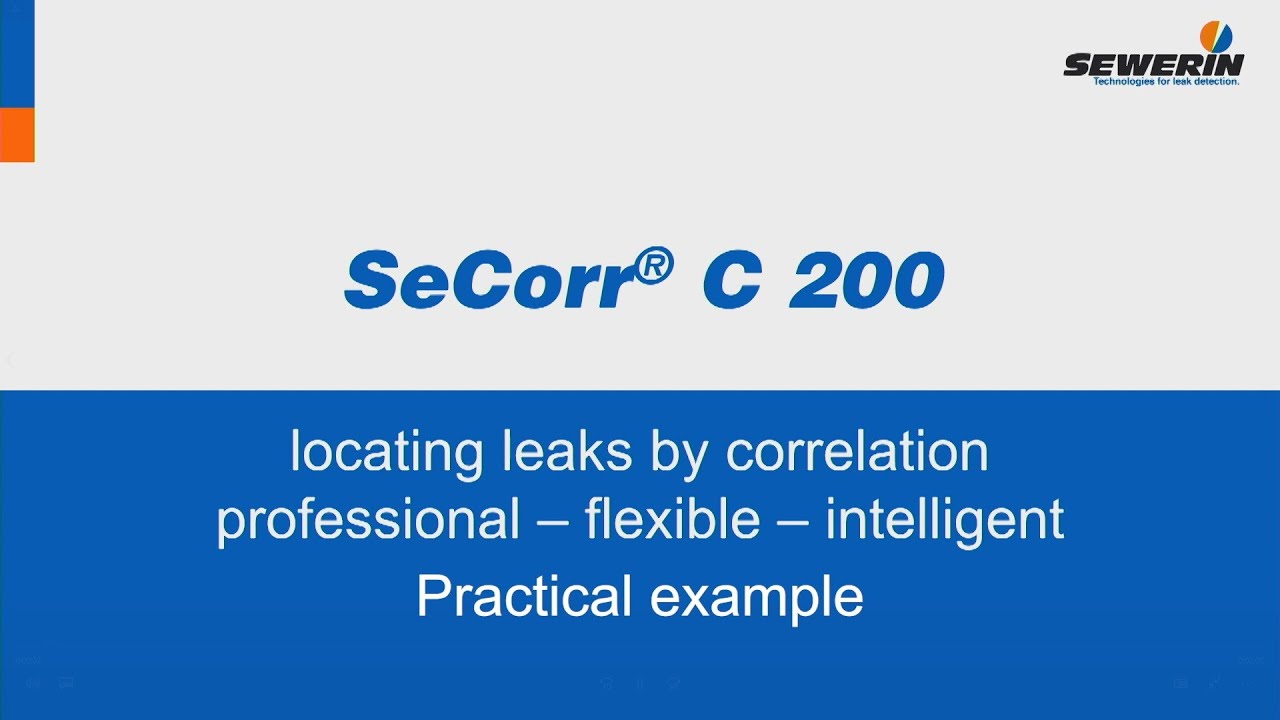 SeCorr&reg; C 200: detecci&oacute;n fugas de agua por correlaci&oacute;n - &iquest;C&oacute;mo realizar una medici&oacute;n de correlaci&oacute;n?