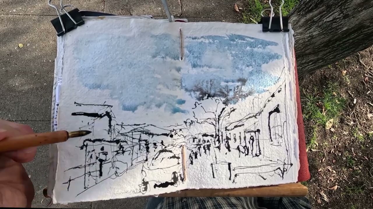 Line and Wash Urban Sketching in Point Reyes