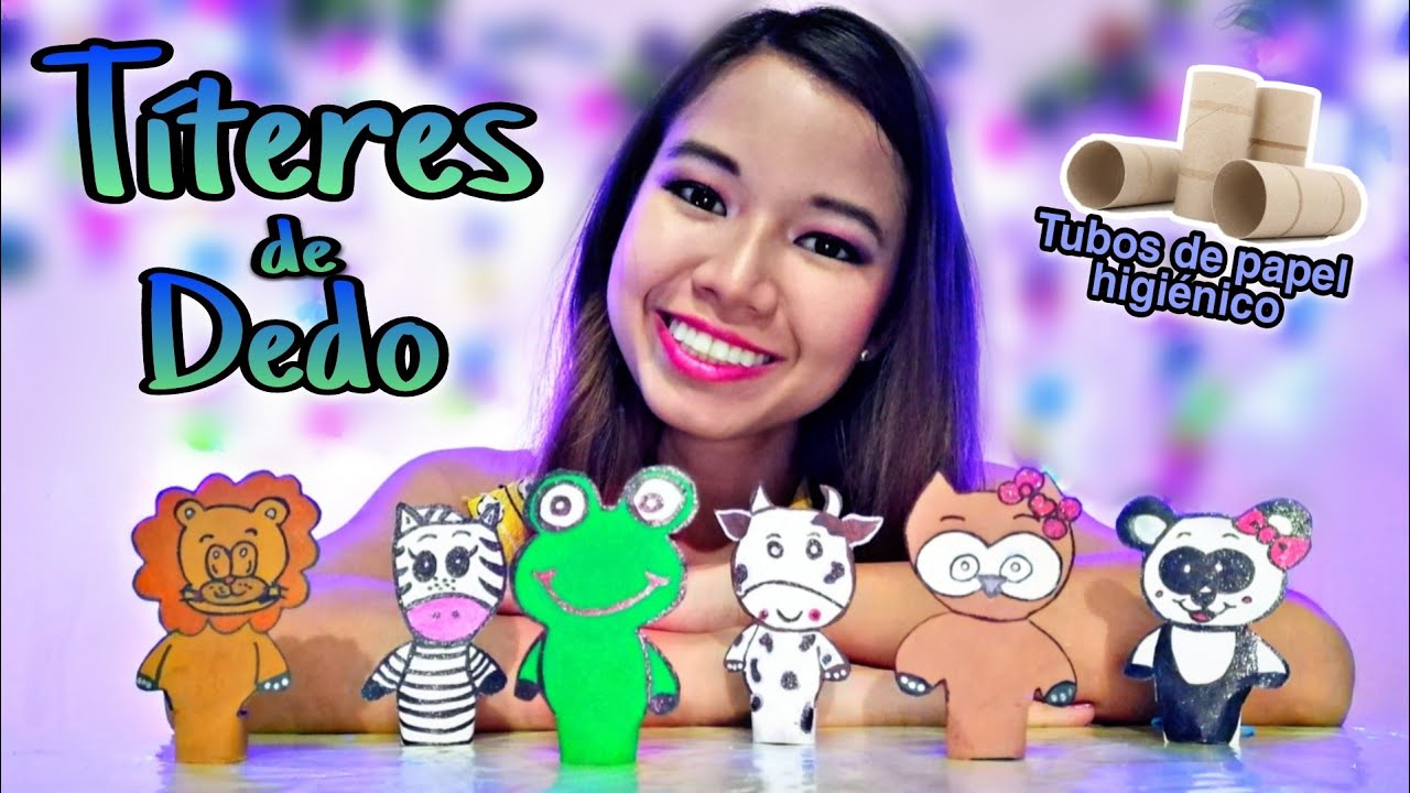 COMO hacer TITERES de DEDO con MATERIAL RECICLADO RAPIDO y FACIL