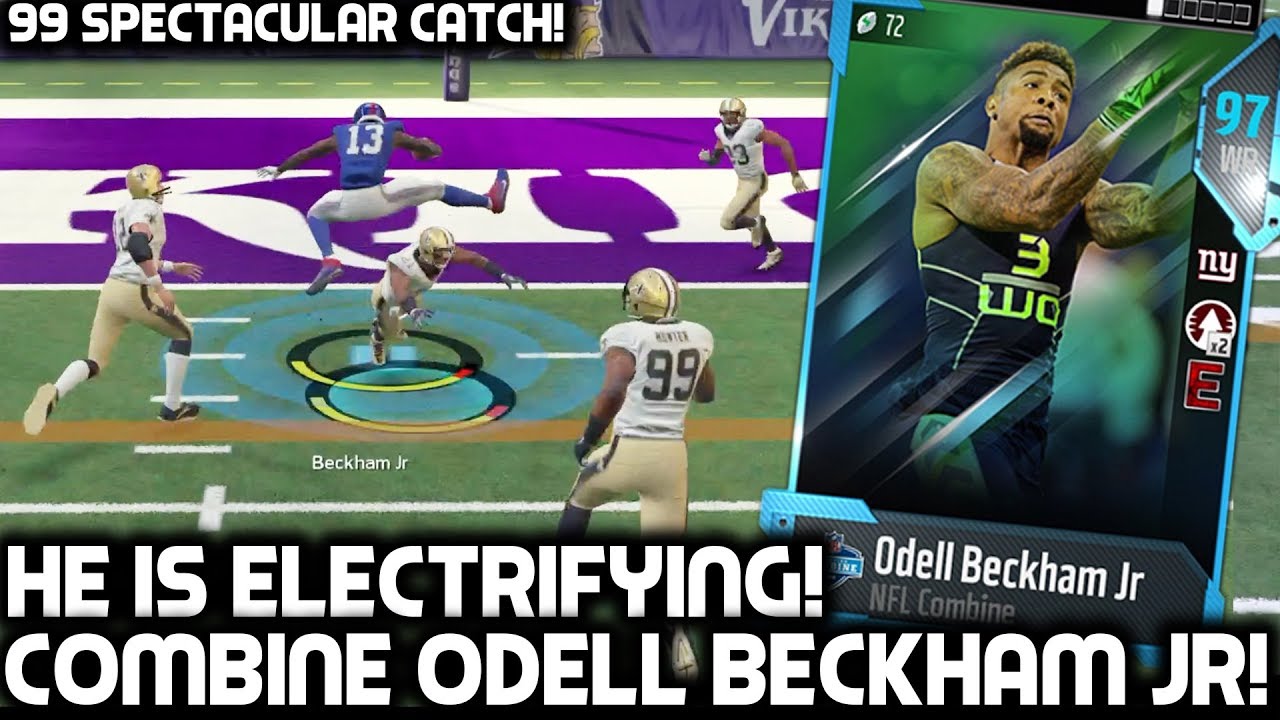 NFL COMBINE ODELL BECKHAM JR IS ELECTRIFYING! RYAN SHAZIER! Madden 18 Ultimate Team