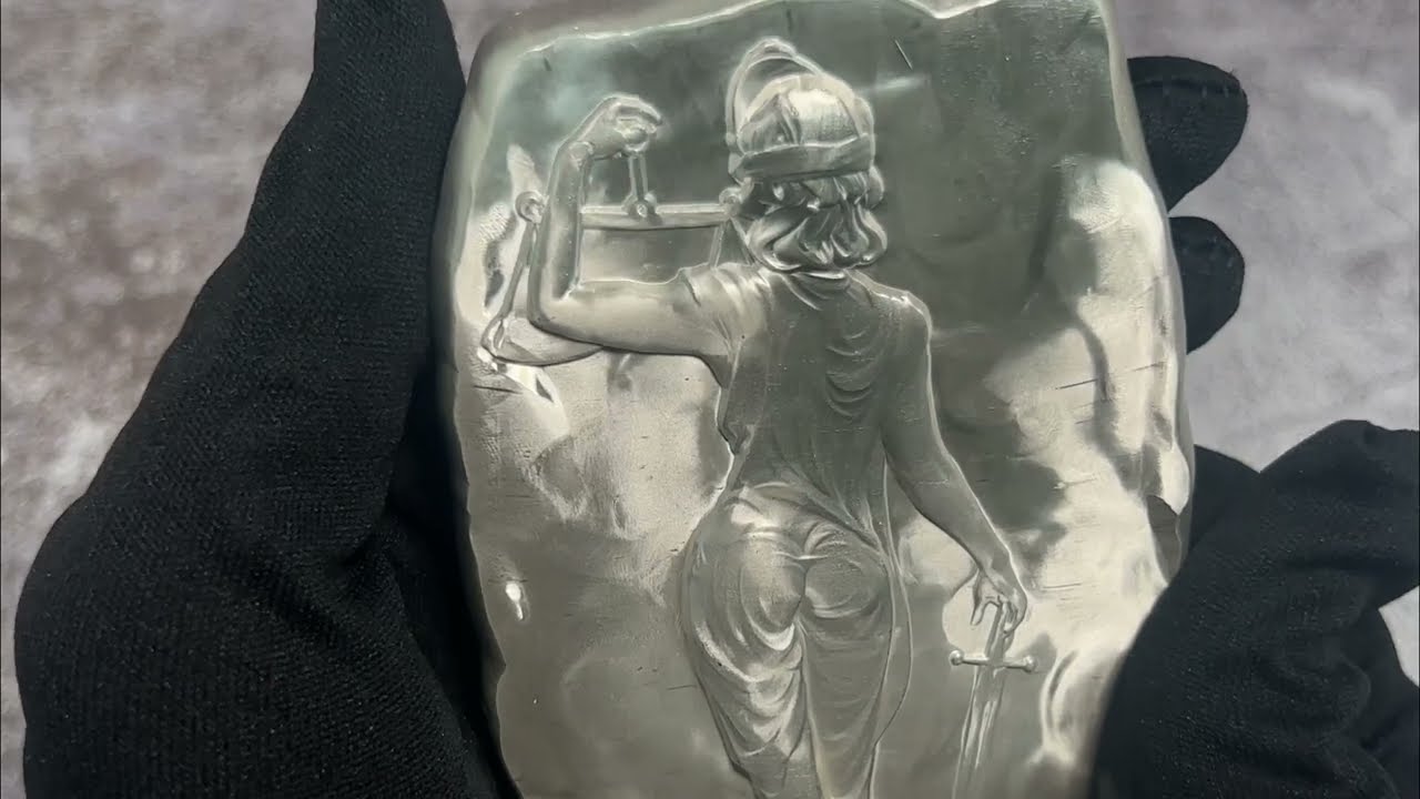 1 Kilo Argentia Lady Justice High Relief Silver Bar .9999 Fine
