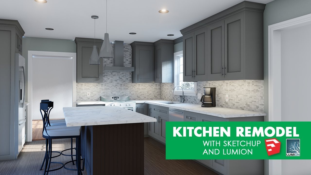 Kitchen Remodel with Sketchup and Lumion