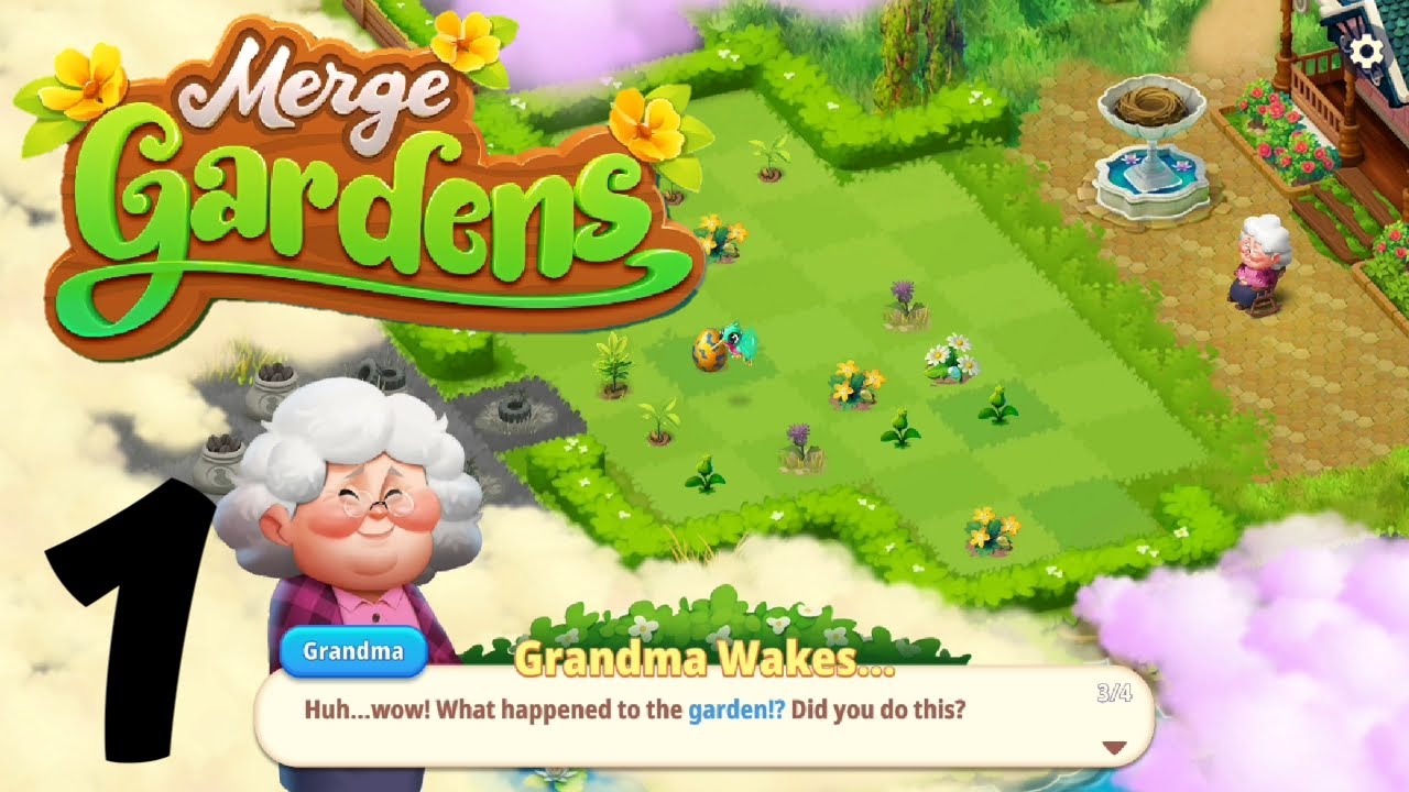 Merge Gardens || Gameplay Walkthrough || Puzzle 1-3 || #1