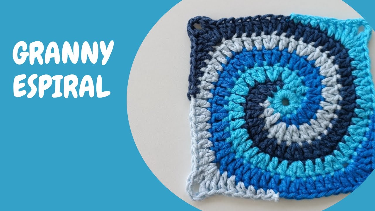 Granny square en espiral a crochet