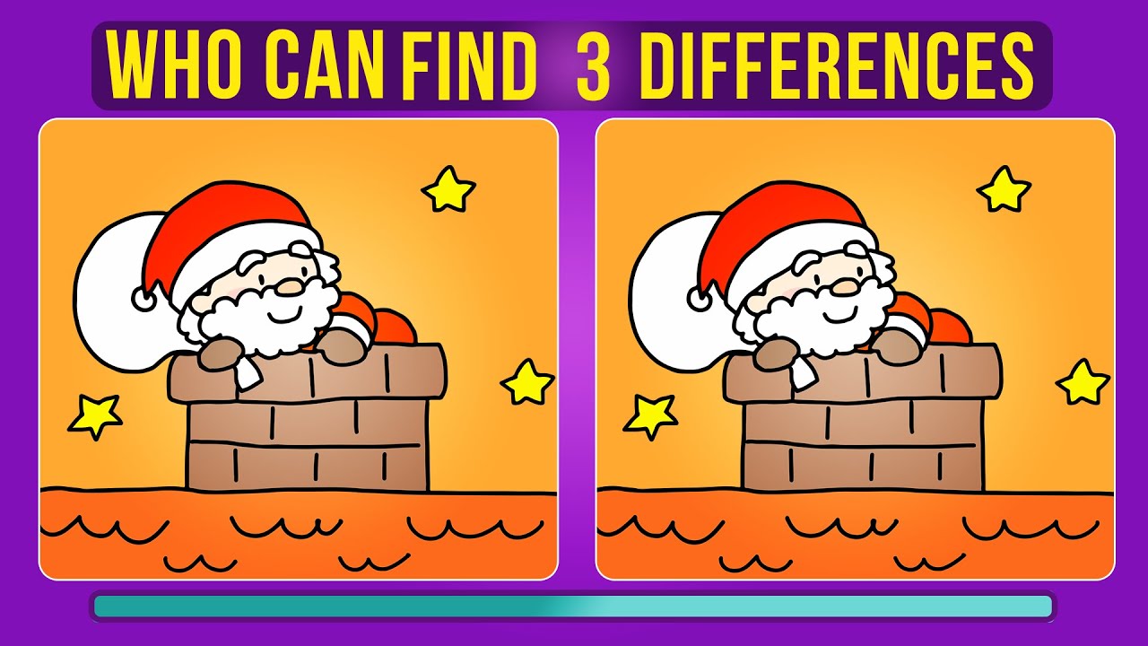 Hey! Santa can You Spot the difference | Find difference | Christmas time | choose fun | quiz