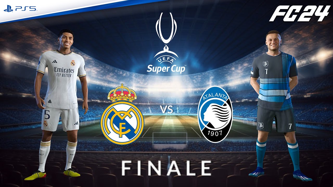 Real Madrid - Atalanta ⚽️ Finale UEFA Super Cup Realistic Match Sim | FC 24