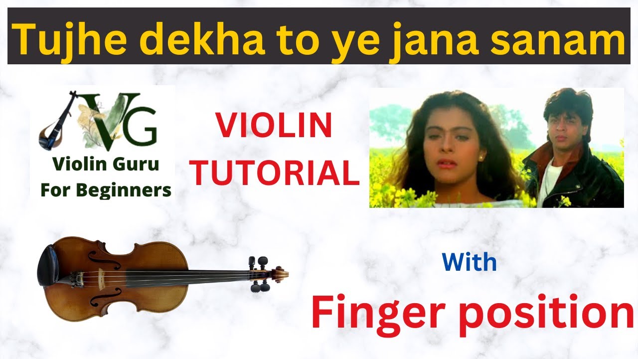 Tujhe dekha to ye jana sanam violin tutorial #violin_guru_easy_violin_lessons_for_beginners