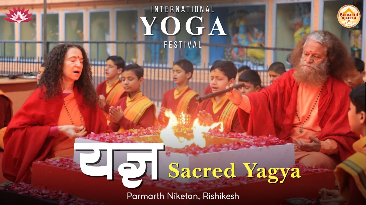 LIVE Sacred Yagya📍Ашрам Пармарт Никетан, Ришикеш - Международный фестиваль йоги || 13 марта 2026 ...