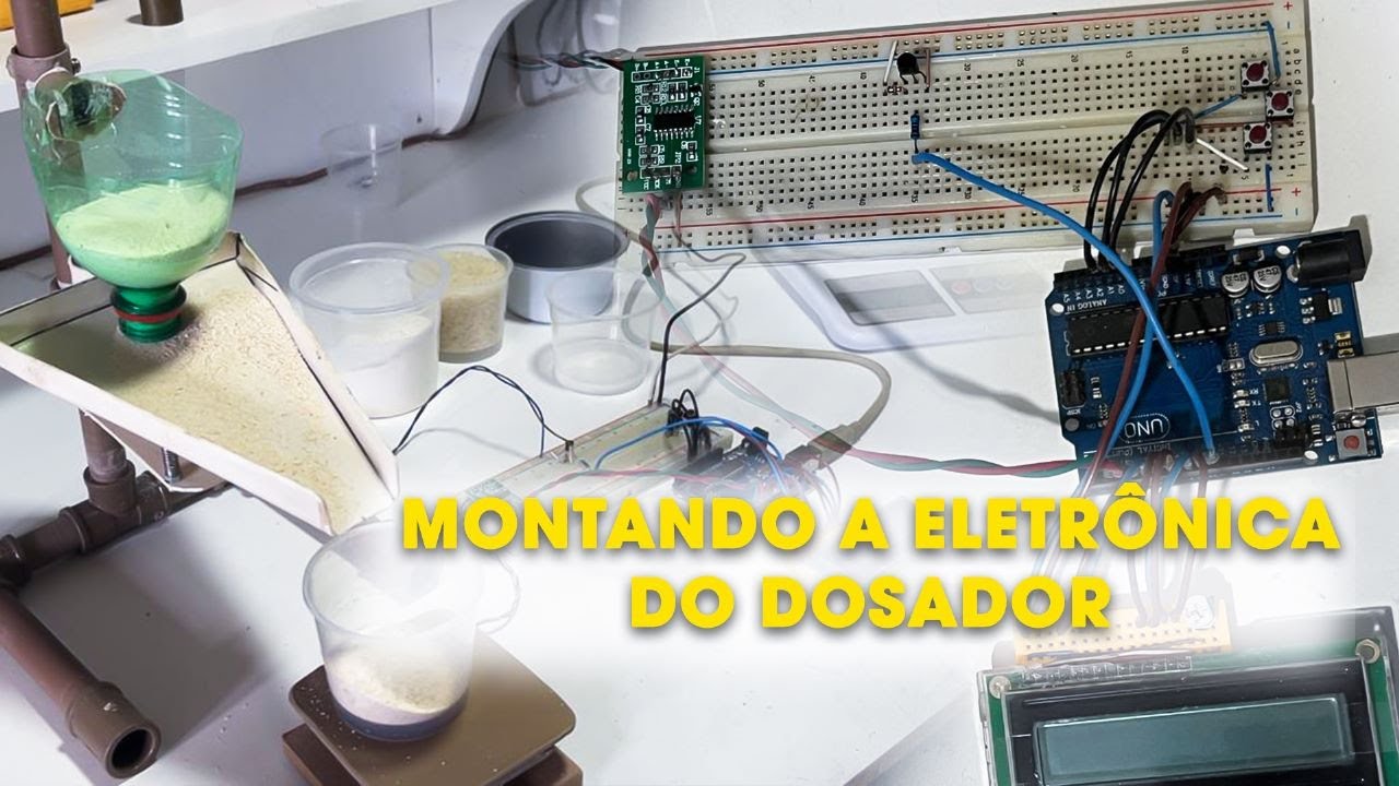 Montando a eletrônica do dosador de pó e grão