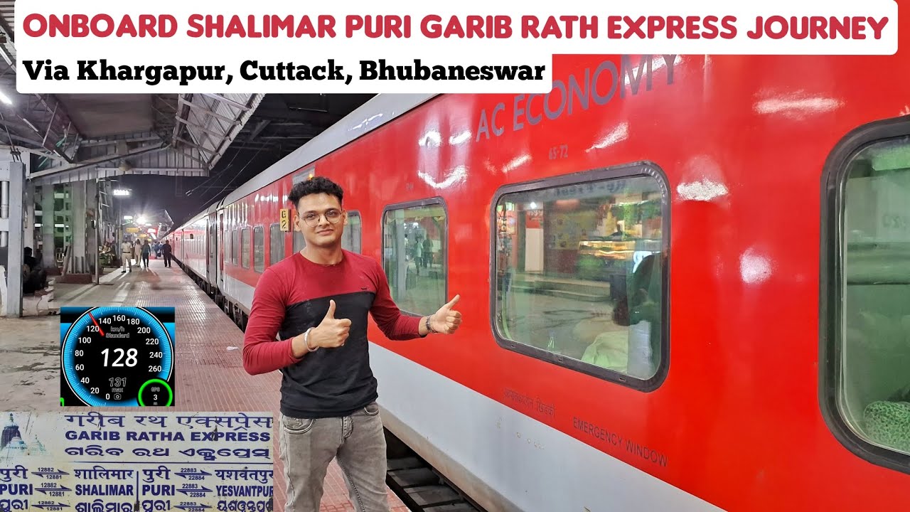 Onboard Shalimar Puri Garib Rath Express Journey in Third AC Economy Coach *Shalimar To Puri*