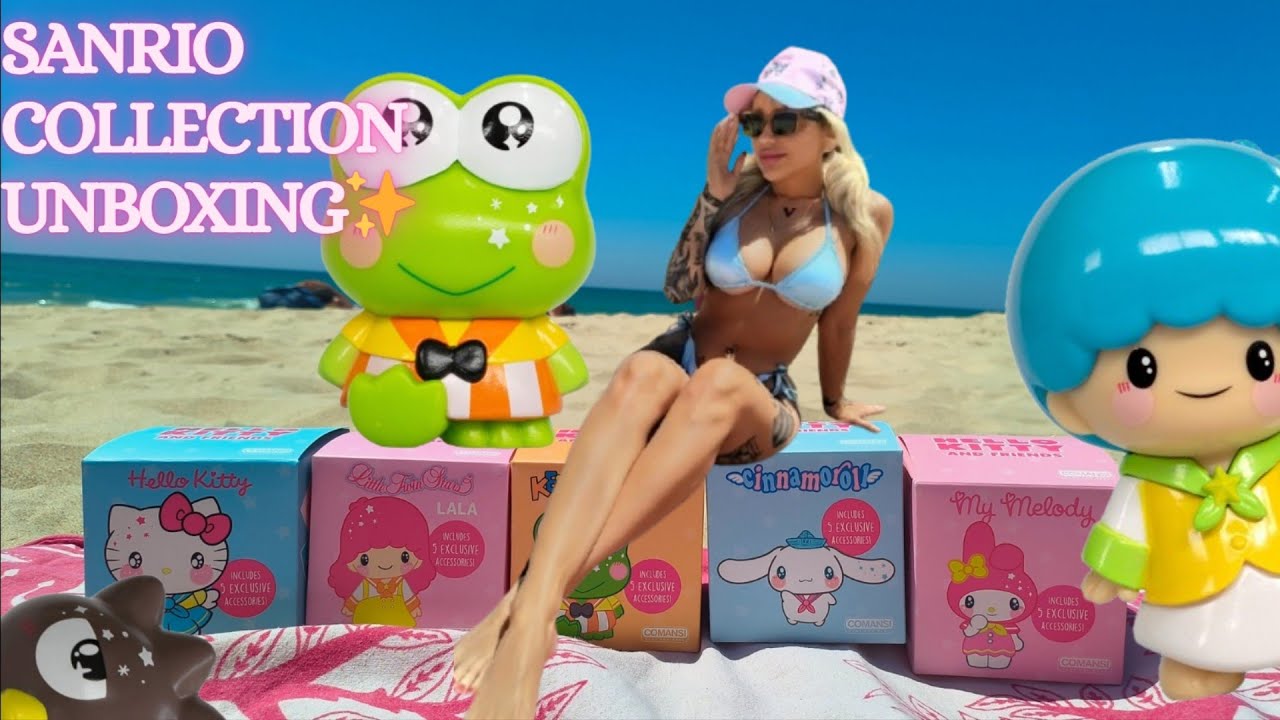 SANRIO COMANSI BOX UNBOXING!🌊Full Collection Reveal by the Ocean!Hello Kitty, My Melody,Keroppi..ALL