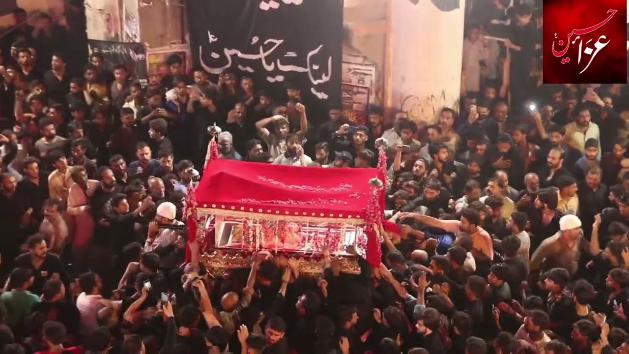 8 Muharam Jaloos Shabeeh-E-Zuljanah Baramadgi - Qama Zani - At Mansoorabad Faisalabad - 2024