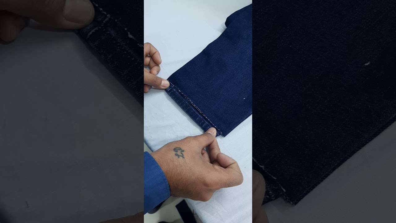 طريقة  تقصير البنطلون  الجينز بطريقة احترافيه