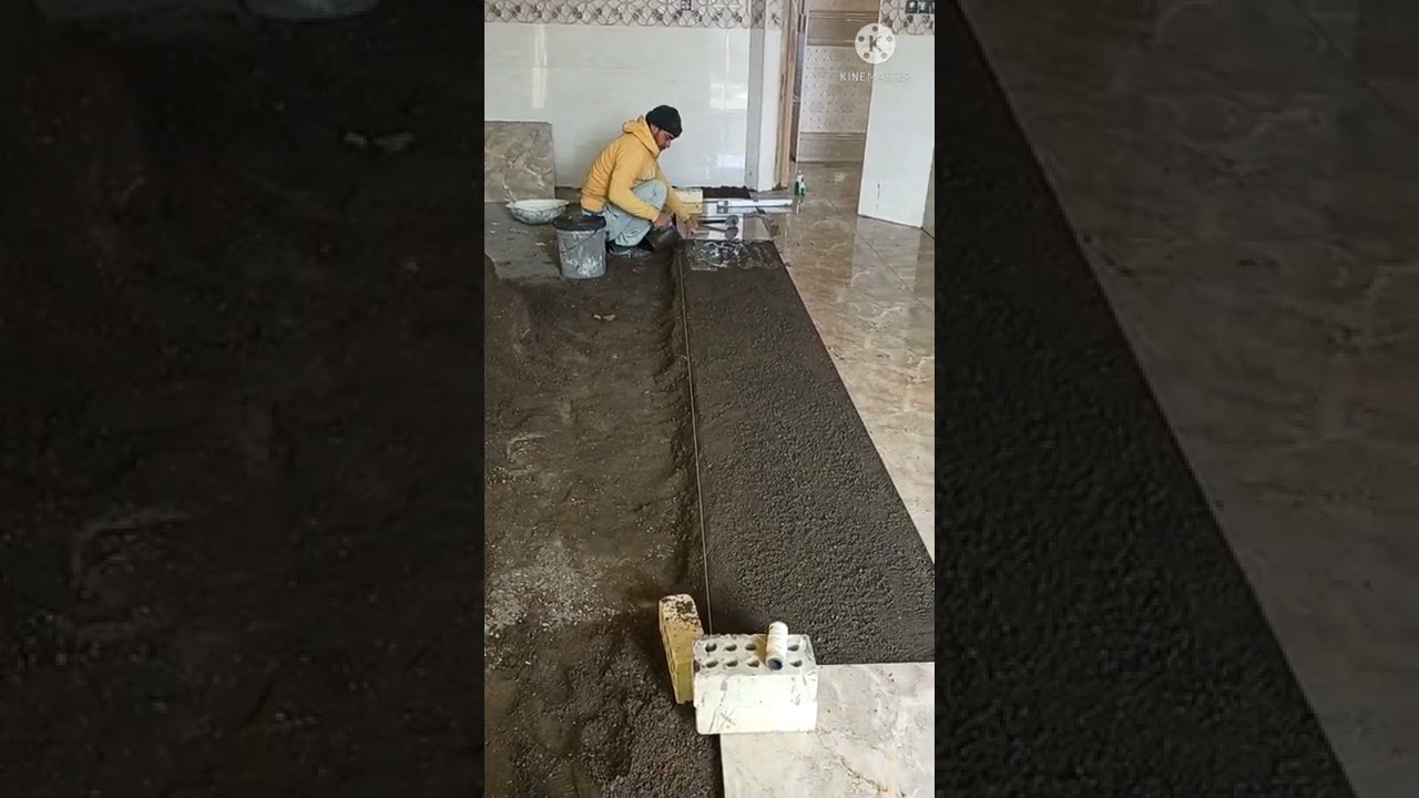 تعلم كيف يتم وزن الارضيات زايد الخيط الابيض علي العراقي خلفه سيراميك ومرمر 07811551044