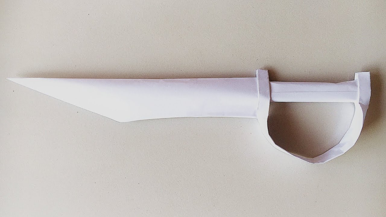 How to make a Pirate Captain's Sword out of Paper | Origami Pirate Sword Tutorial