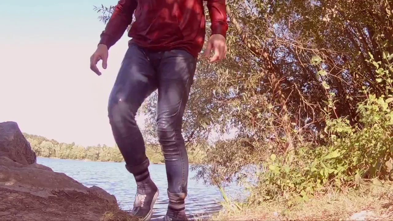 #wetlook #jeans #fully #clothes 👖 👟🏊 In Lake with Vans