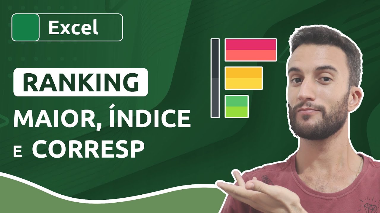 Como criar um RANKING no EXCEL usando as funções MAIOR, ÍNDICE e CORRESP