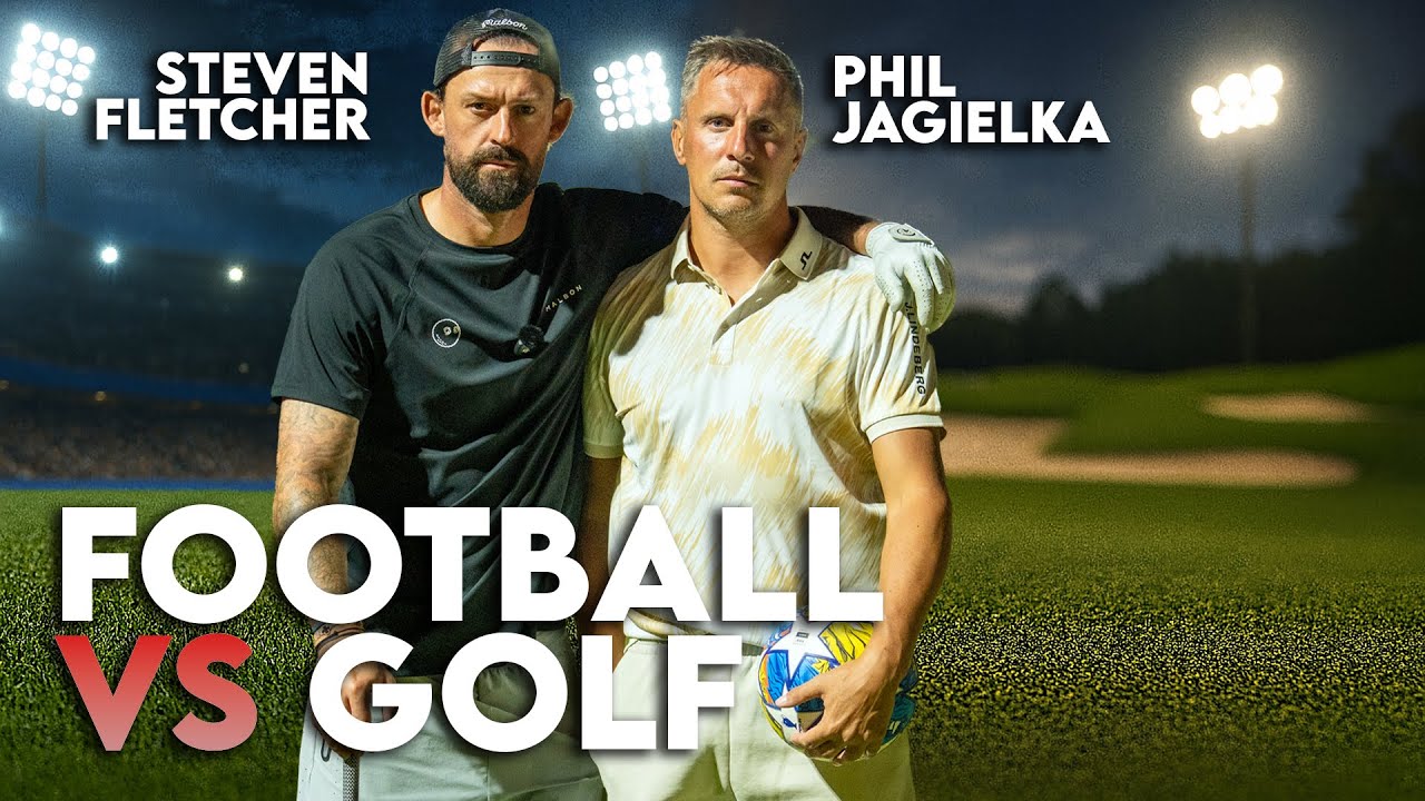Football vs Golf Challenge! | Phil Jagielka & Steven Fletcher Try Footgolf