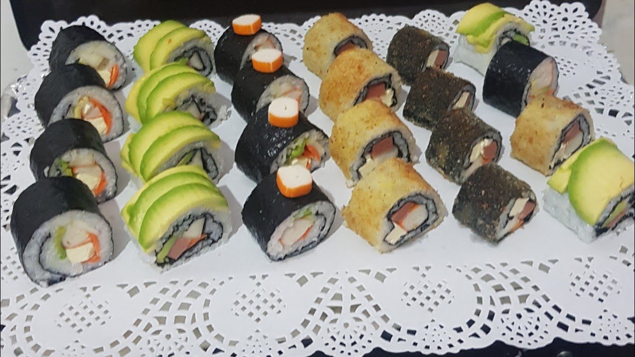 تحضير سوشي في المنزل بطريقة سهلة بأقل تكلفة//comment faire des suchi  maison