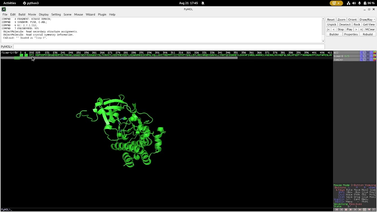 Preparing the receptor: Autodock Vina Basic Molecular Docking Tutorial