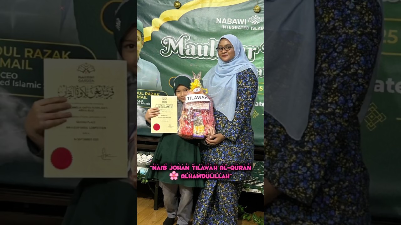 ✨ Safiya Naib Johan Tilawah Al-Quran!🌸 Moga terus cinta Al-Quran 🤲❤️ 