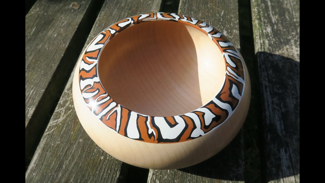 Woodturning a Marbled Milliput Margin Bowl