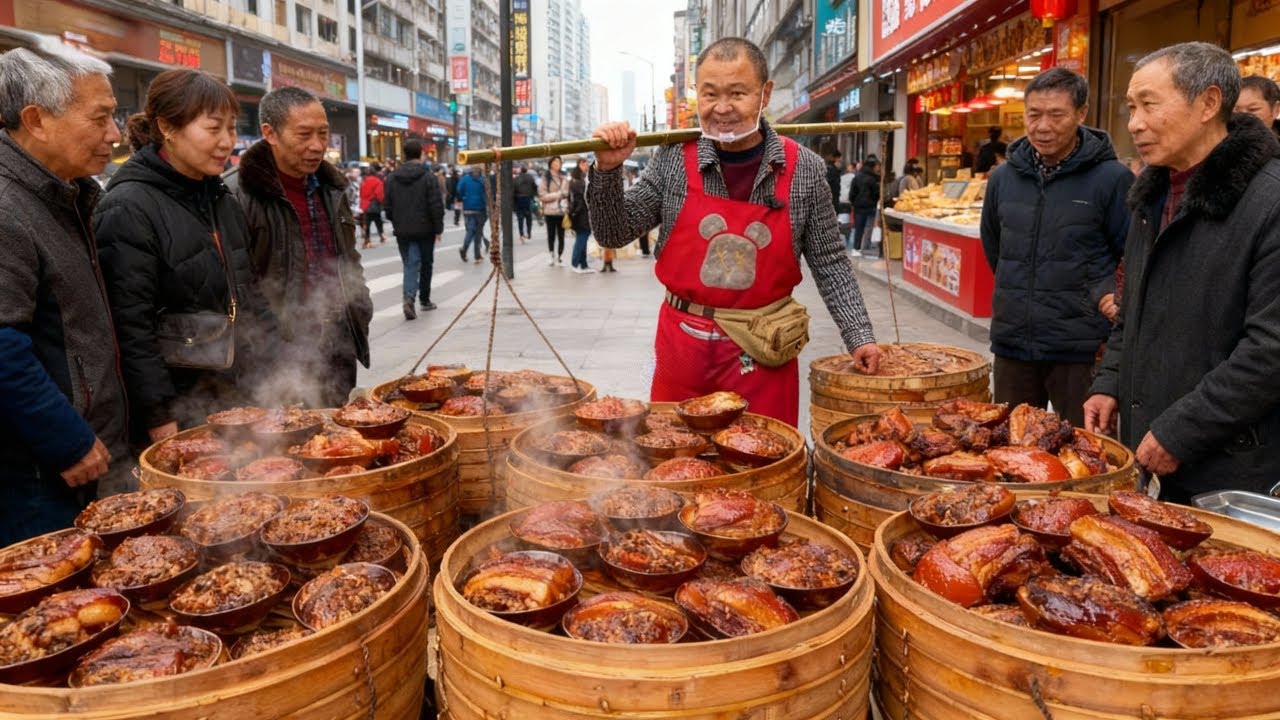 花360块钱做盐菜扣肉摆摊。热闹的集市里，一碗一碗被端走，用真心做出的美食从来不愁没人欣赏！
