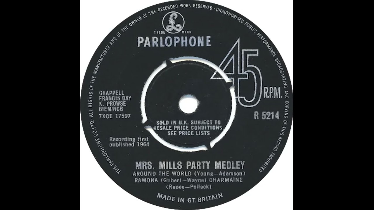 UK New Entry 1964 (288) Mrs. Mills - Mrs. Mills Party Medley