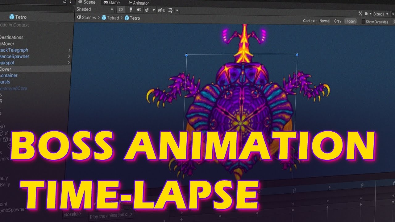 NIDUS Making-Of, Boss Animations #2danimation  #gamedev #indiegame #timelapse