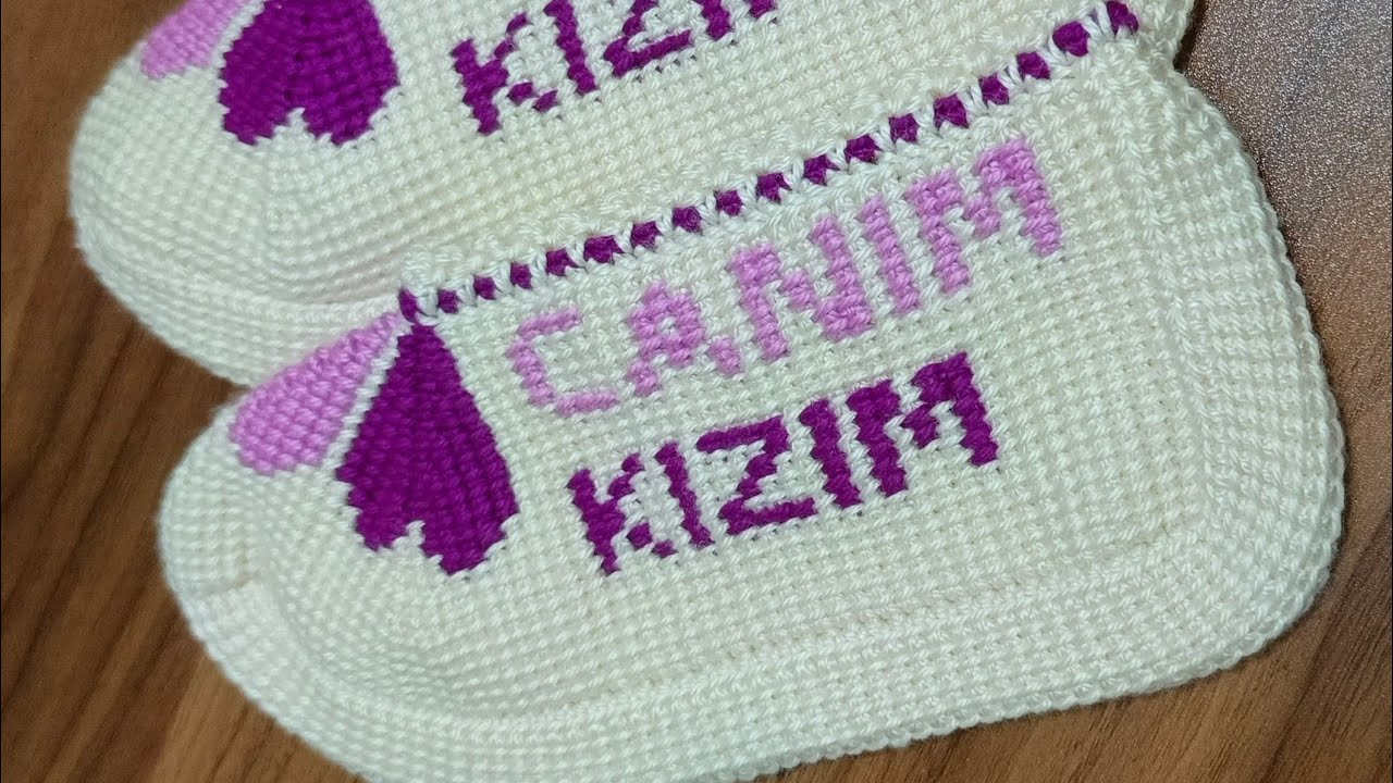 Canım Kızım Tunus işi patik @Semra örgü #tunusiancrochet #etsy #patikyapılışı #örgü
