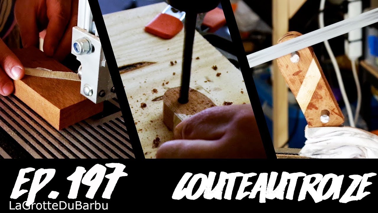 construction d'un manche bi-bois pour mon couteau en XC75 - Ep 197 - CouteauTroize