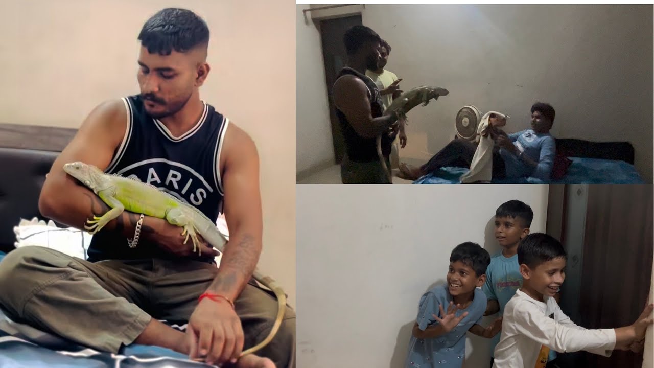 ਪਿੰਡ ਦੇ ਫ੍ਰੈਂਡ ਆਏ ਘਰ ਇਗੁਆਨਾ ਦੇਖਣ ਤੇ ਡਰ ਗੇ 🐊😂