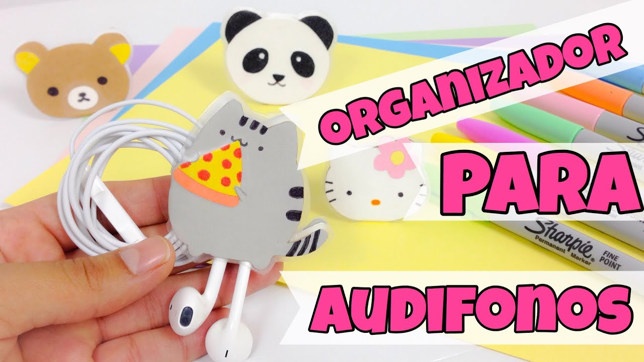 MANUALIDADES FACILES:Organizador KAWAII para audífonos o cargador