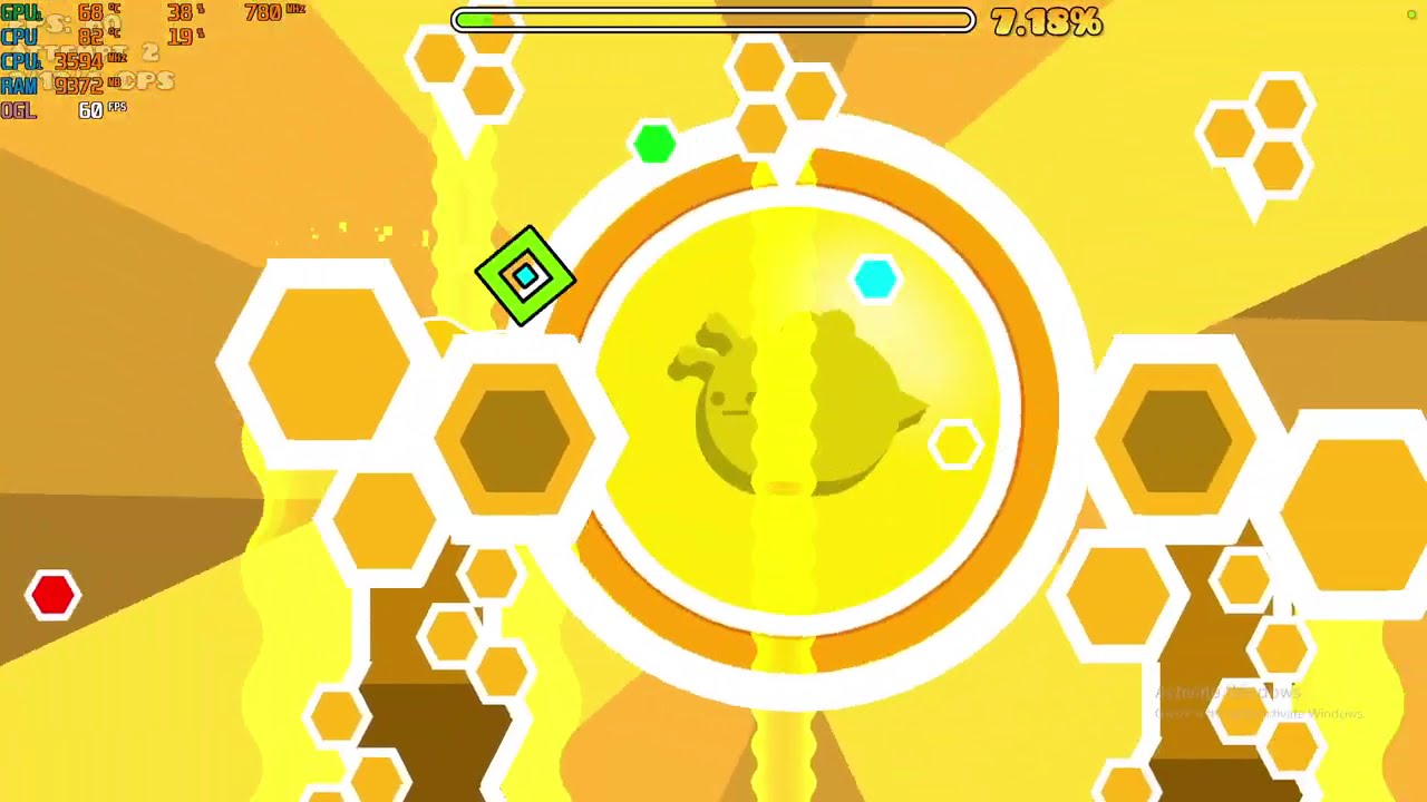 an idiot playing geo dash