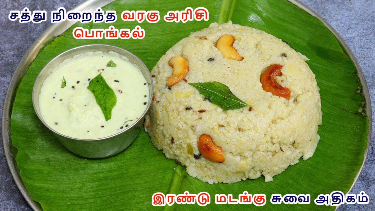 உடம்புக்கு தெம்பு கொடுக்கும் வரகு அரிசி பொங்கல் மற்றும் தேங்காய் சட்னி | Varagu Arisi Pongal recipe