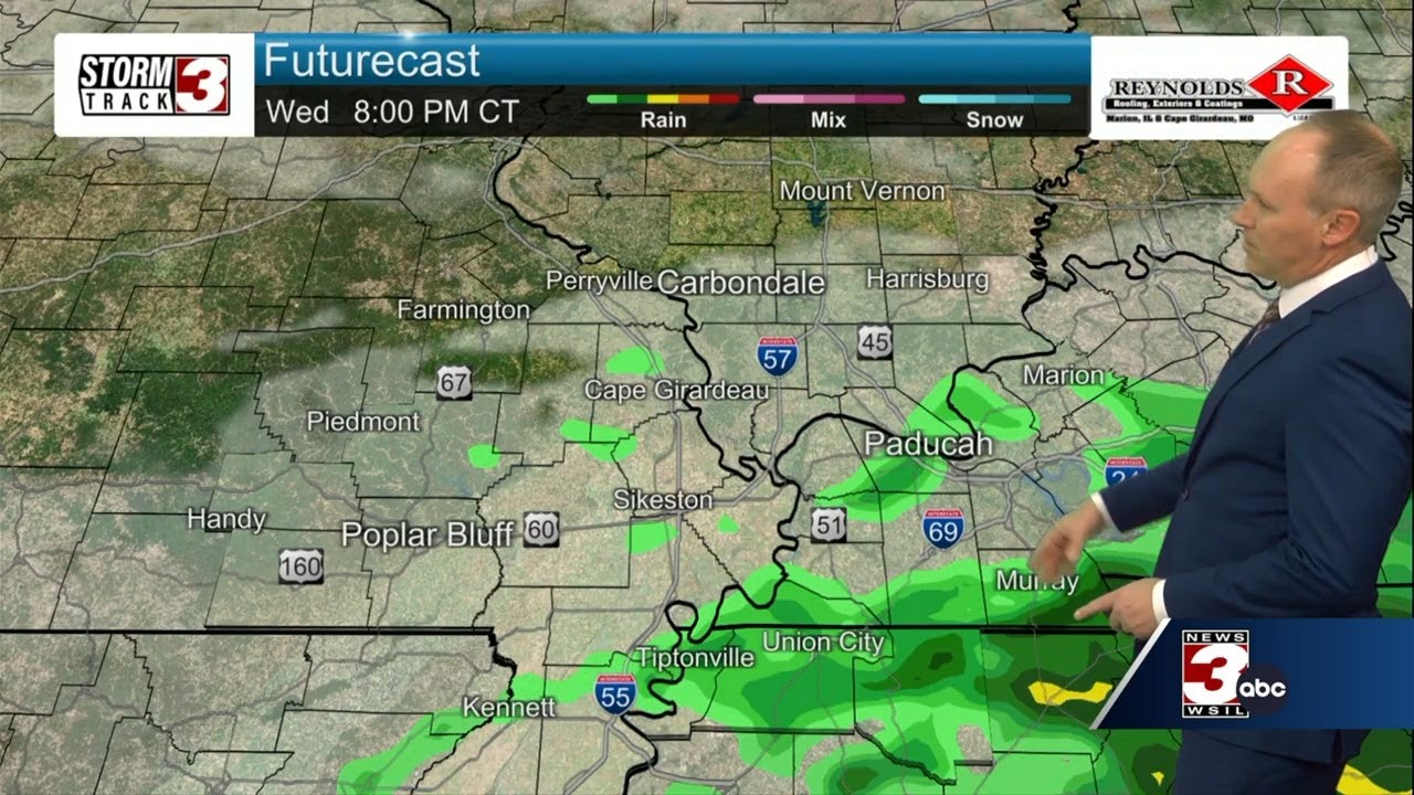 Rain moves through as temps warm up