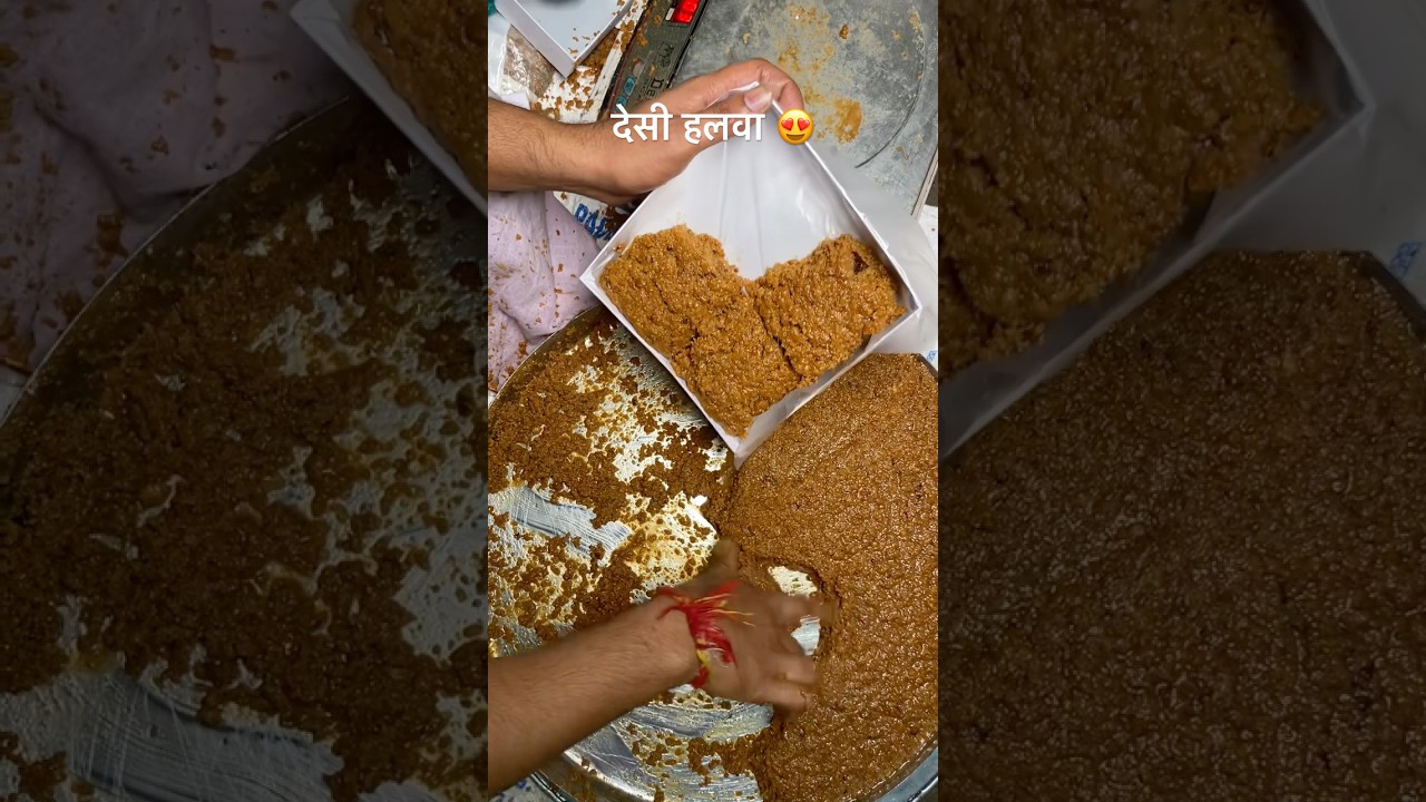 देसी हलवा 😍 #desi #halwa #milk #food #pure #ghee #rajasthan marwar insider