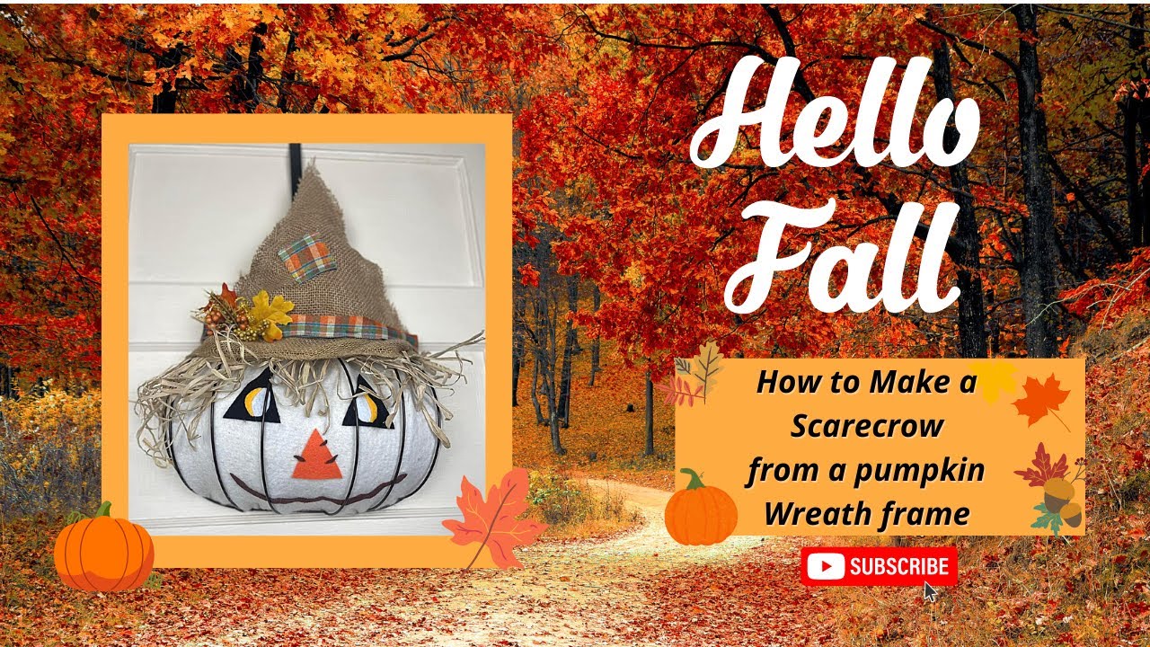 How to Make a Scarecrow from a Pumpkin Wire Wreath Form
