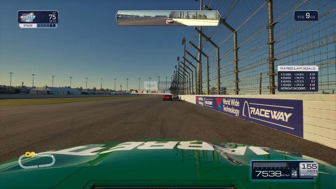 Last restart srl nascar