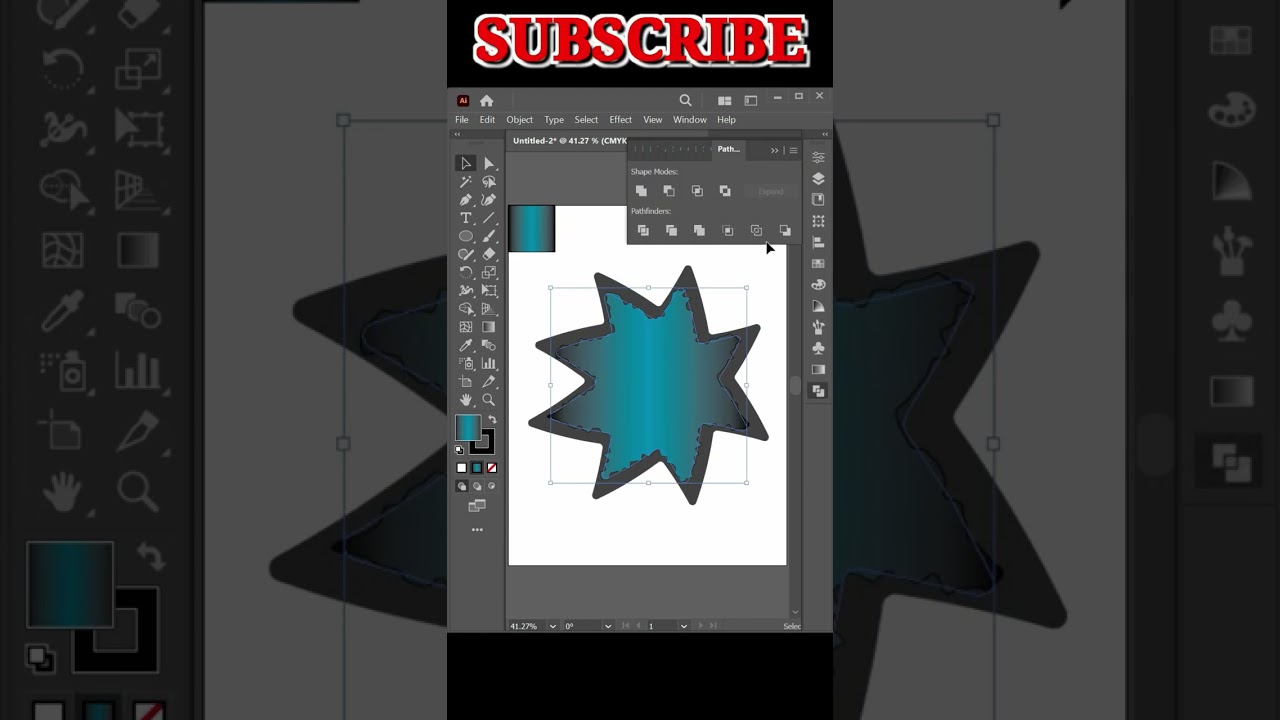 Create Modern Gradient Logo Design in Adobe Illustrator #shorts #abaidgraphicstudio #logos