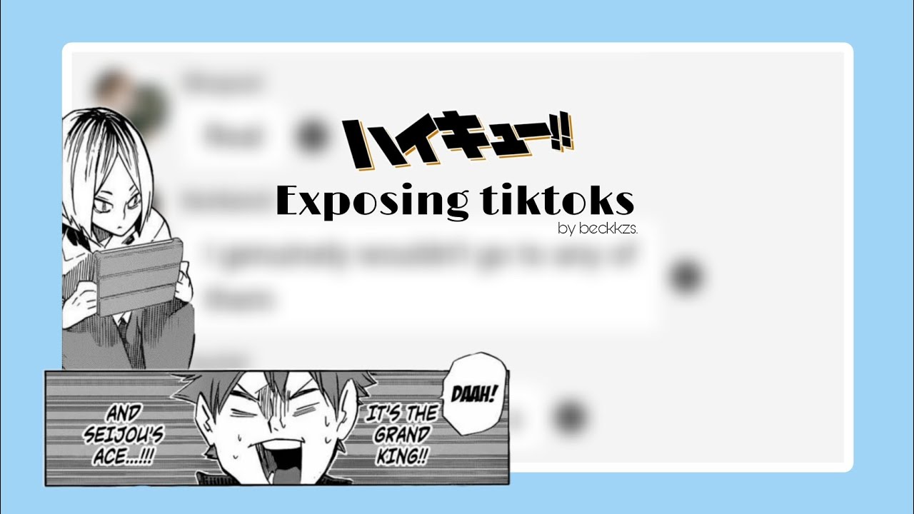 Haikyuu exposing tiktoks p2!!! | Beckzss | Angst