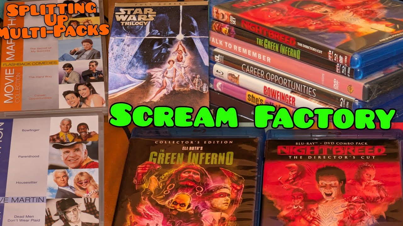Getting Scream Factory Blurays + Splitting Up Multi-Packs And Getting Another Star Wars Trilogy 