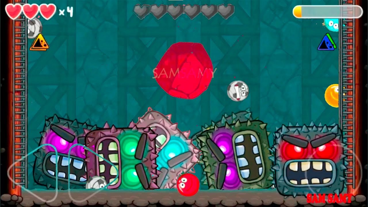 CAVE BOSS STRIKE RED BALL 4 LEARN COLORS LEVEL 75 (ios/android)