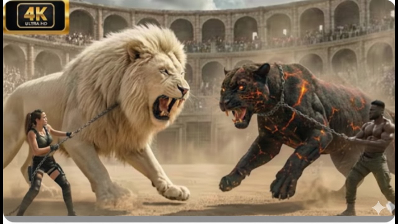⚔️ Legendary Silver Lion vs The Lava Titan – Earth-Shattering Battle for the Throne of Fire 🔥🦁