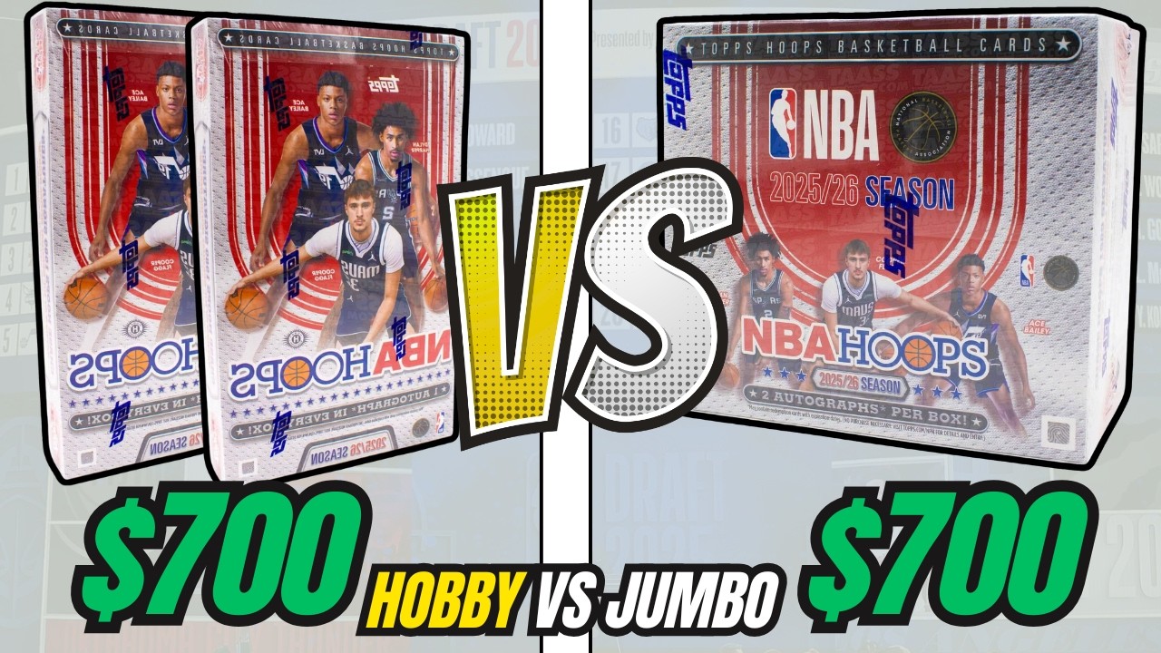 ДВЕ ХОББИ-КОРОБКИ TOPPS HOOPS ПРОТИВ ОДНОЙ JUMBO-КОРОБКИ