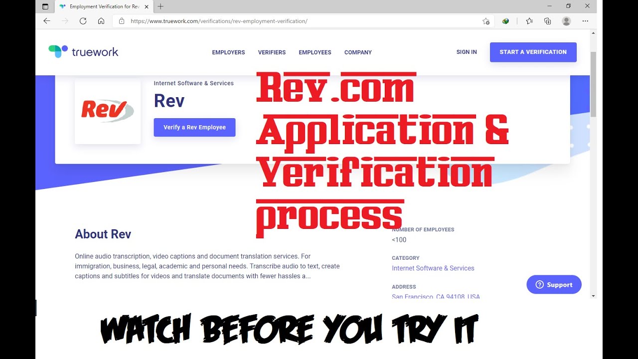 Rev.com BEST VERIFICATION | TRUEWORK VERIFICATION | MAKE MONEY ONLINE |