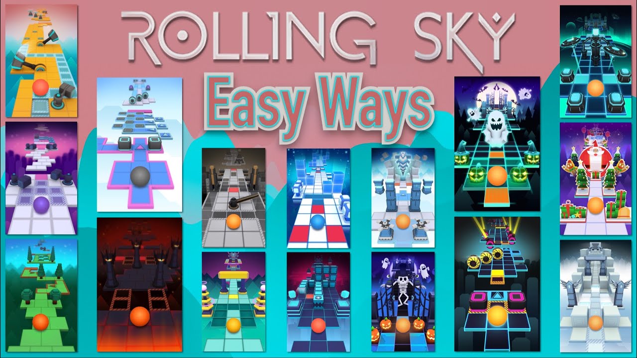 Rolling Sky Easy Ways || ALL 2016 LEVELS