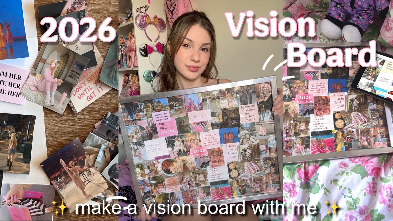 Make a 2026 Vision Board with me!! | Inspo + Goal Setting ⋆౨ৎ˚⟡˖ ࣪